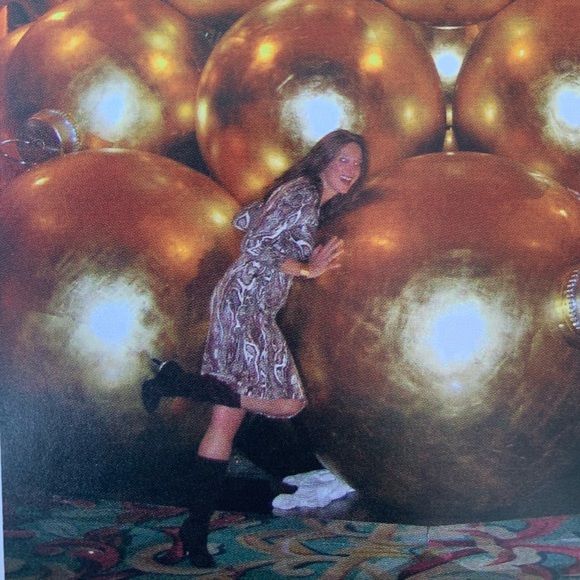 Chetta B jersey dress wood pattern sz 10 - Picture 14 of 14